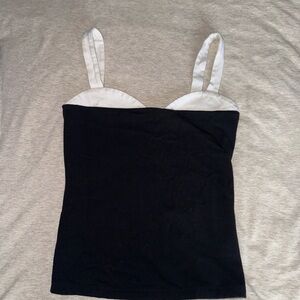 Express Tank Top black and white Crop Top